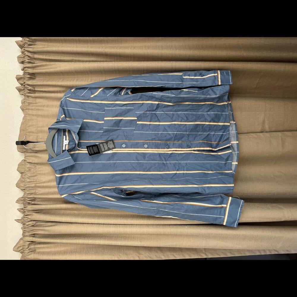 Stylish And Now This Blue Striped Shirt - Size M